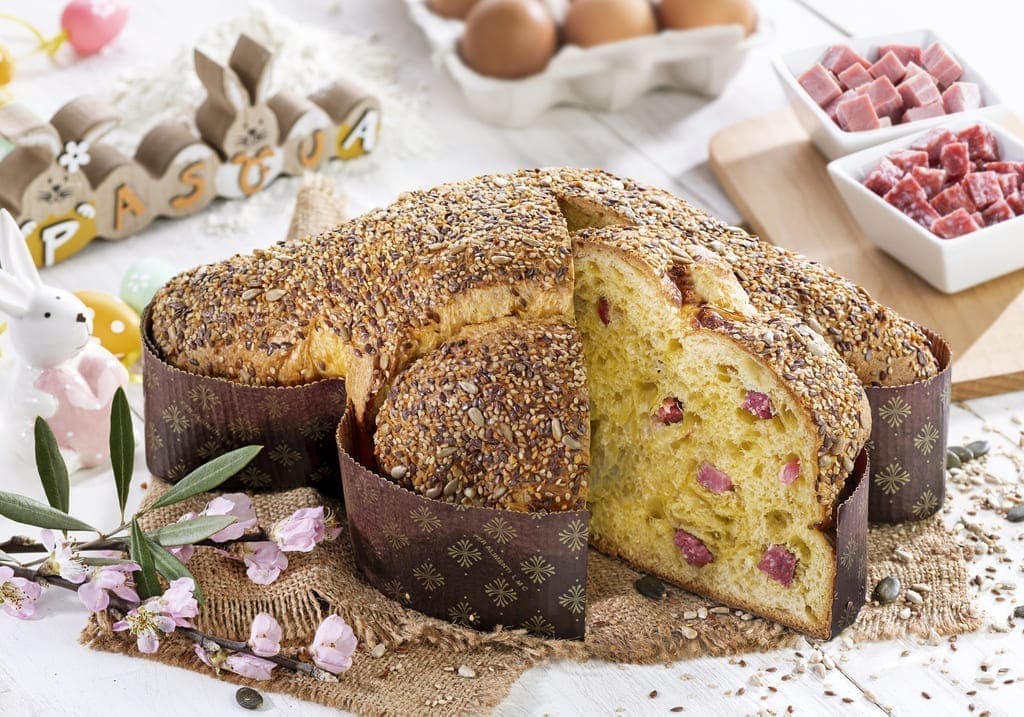 Colomba salata Citterio e Ziva Pasticceria con salame Milano e Grancotto di Vignola