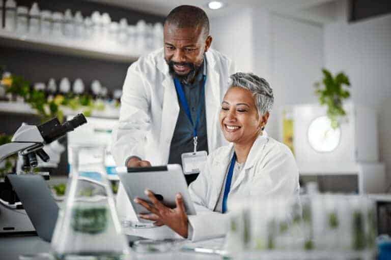 Doctors benefiting from accurate healthcare data.