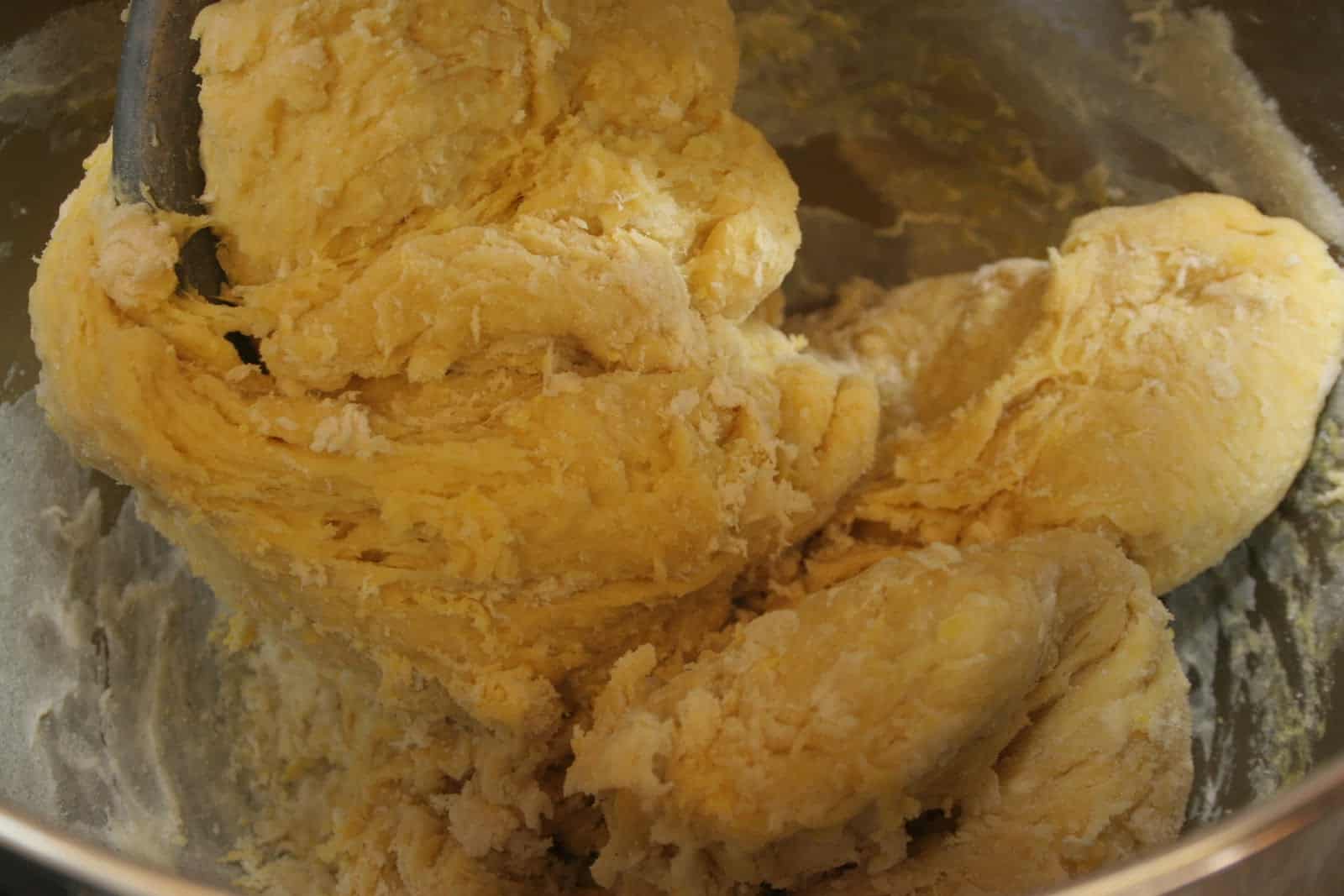 Six-Strand Braided Challah Bread | The Not so Modern Housewife Challah bread dough being mixed