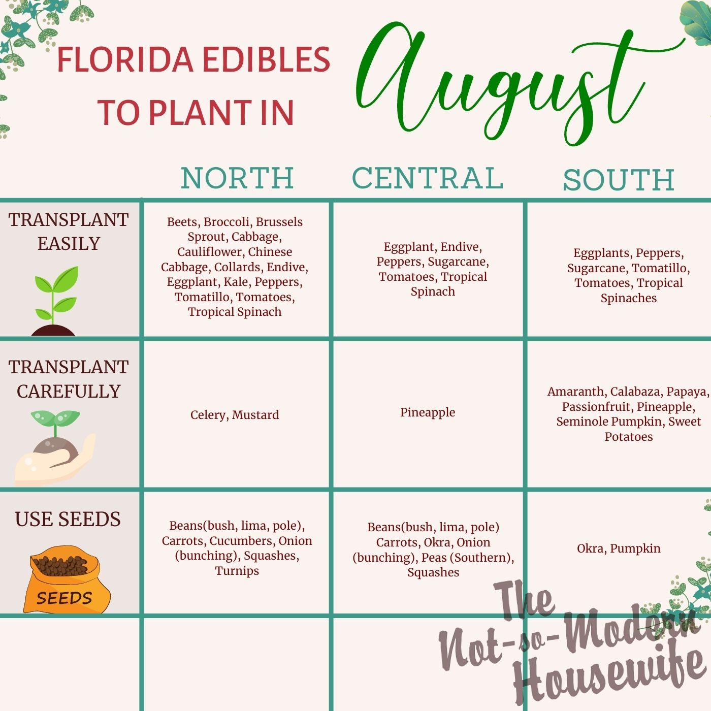 What to Plant in August in Florida: 65+ Best Florida Friendly Flowers, Vegetables, and Herbs