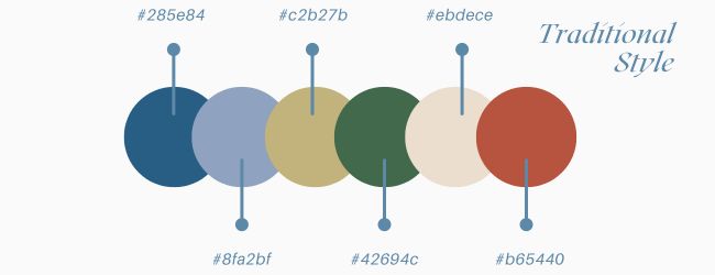 Traditional color pallet