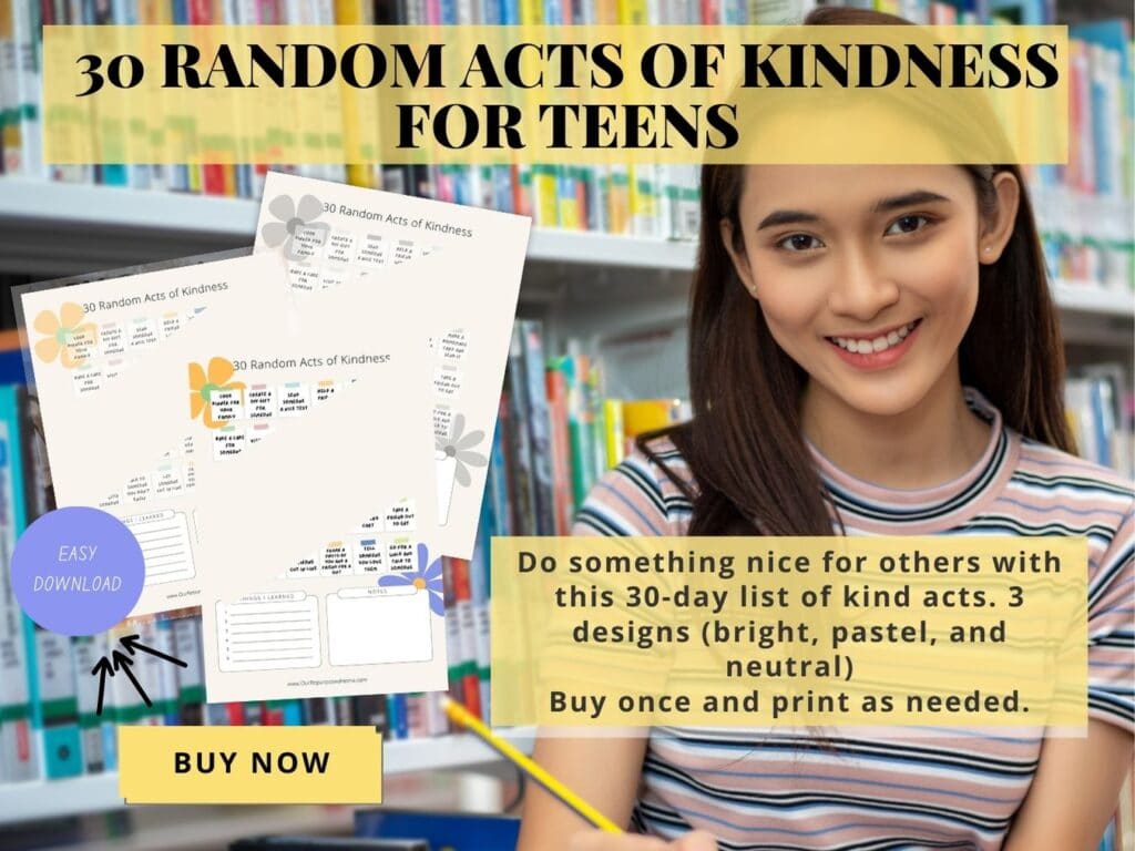 30 random acts of kindness for teens