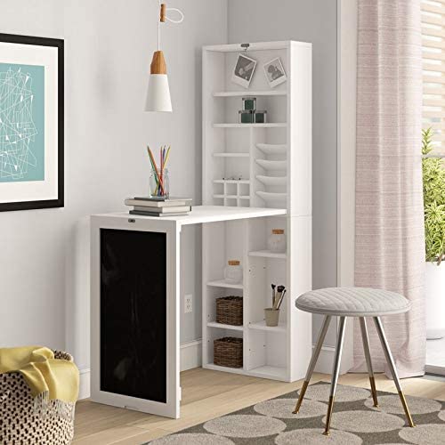 RV desk ideas, fold down shelving unit