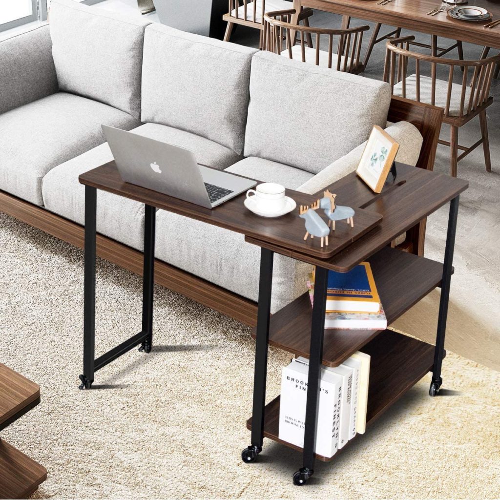 RV desk ideas, sliding, convertible shelving