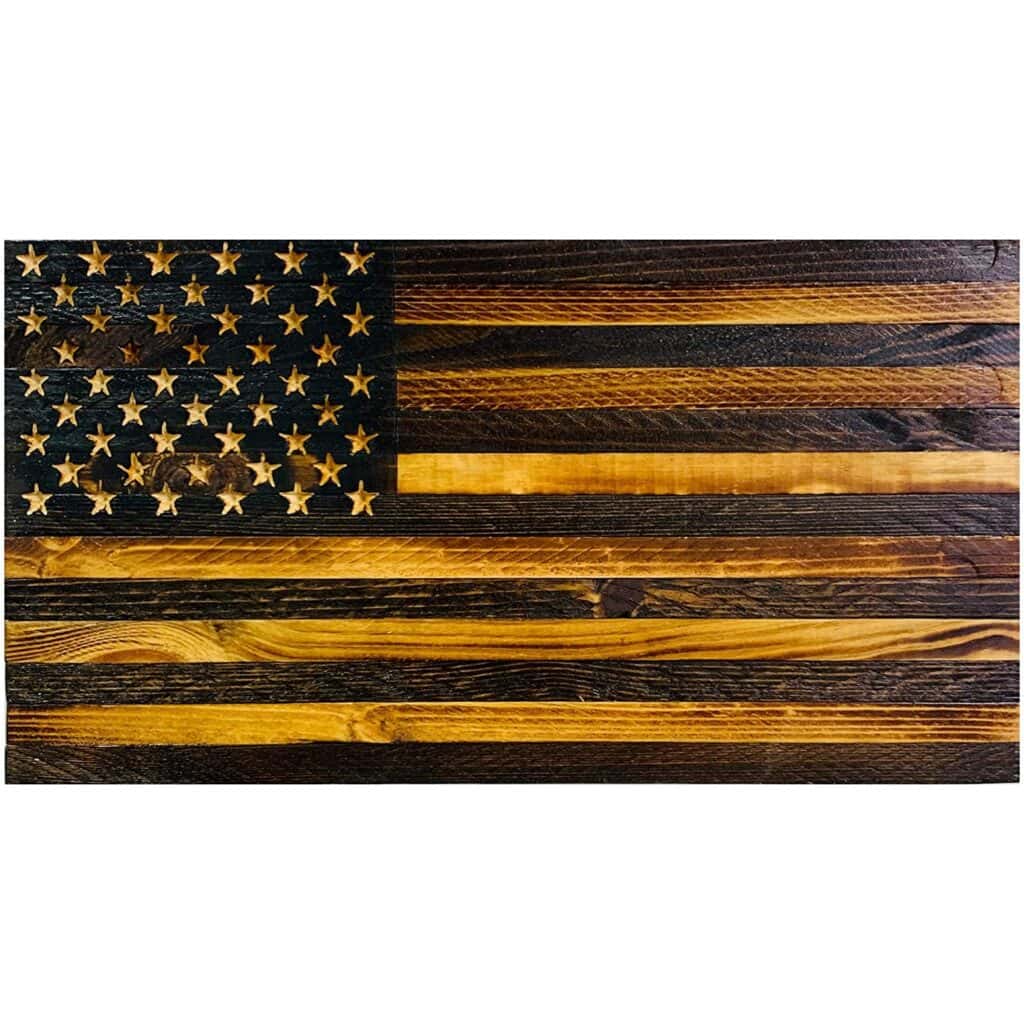 Wooden American flag