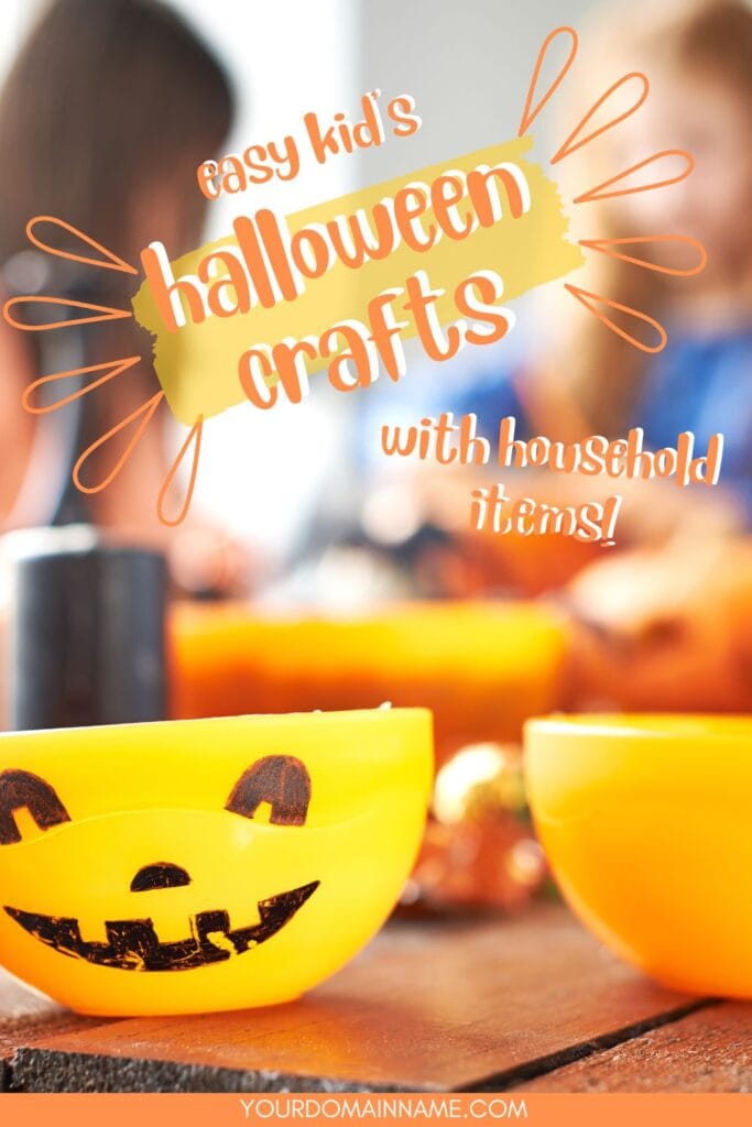 Halloween pin with kids crafts