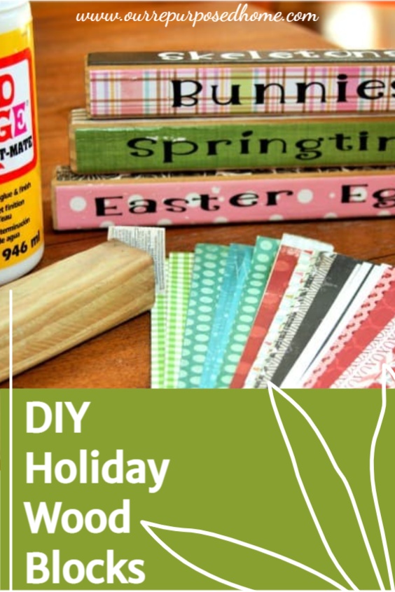 multi-holiday wood blocks for decorating