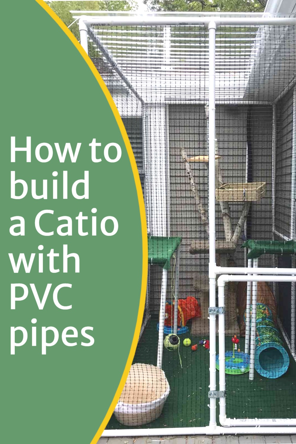 how to build a catio with pvc pipes