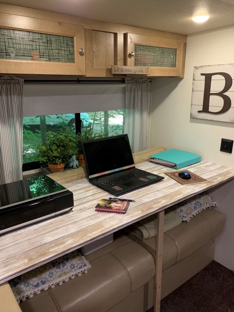 RV desk area