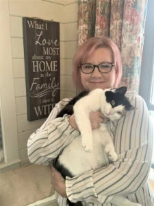 me with my cat