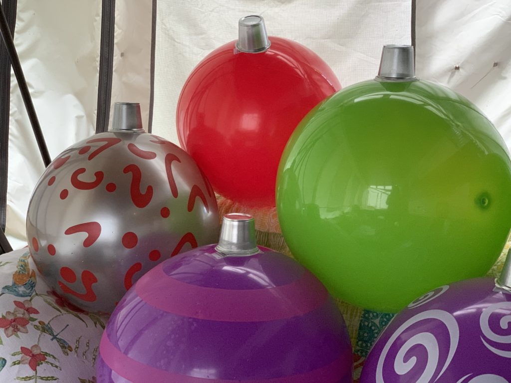 christmas ornaments made from balls