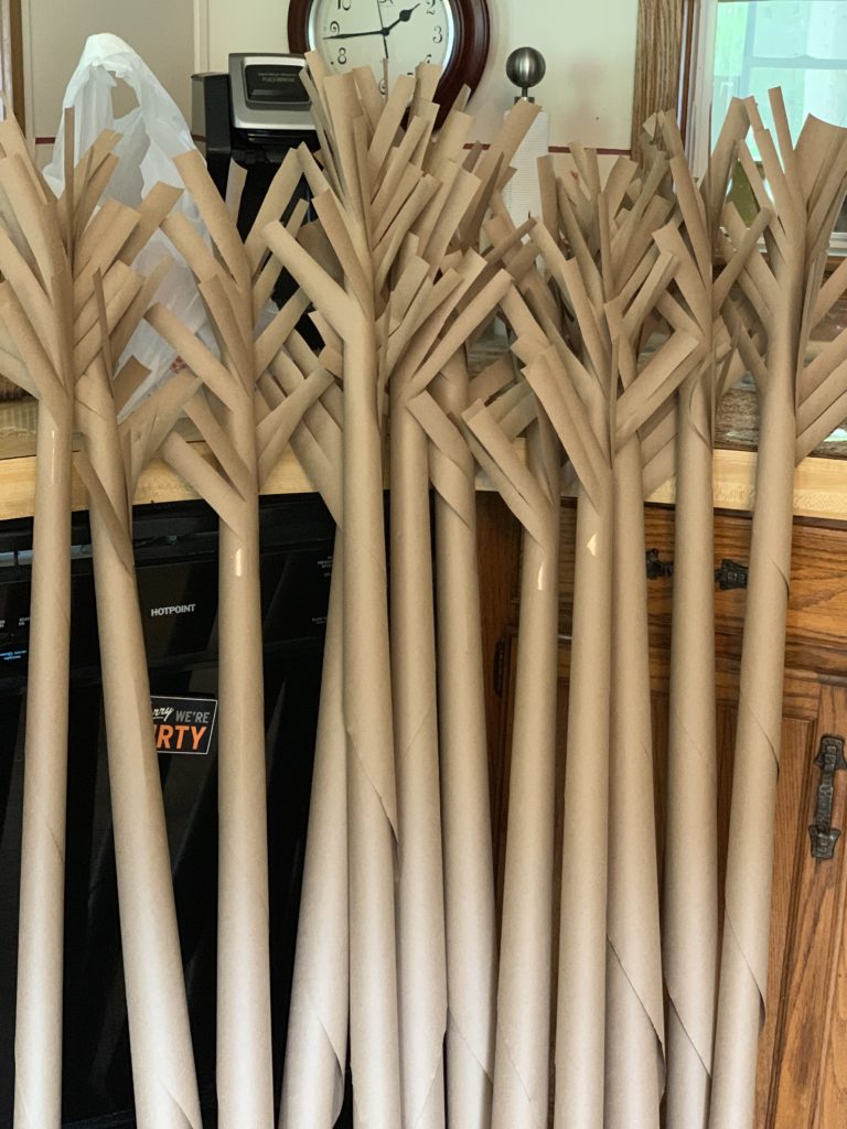 halloween camping cornstalks