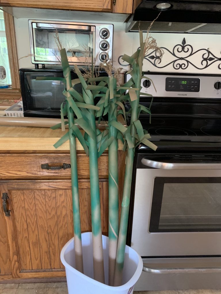 halloween camping cornstalks