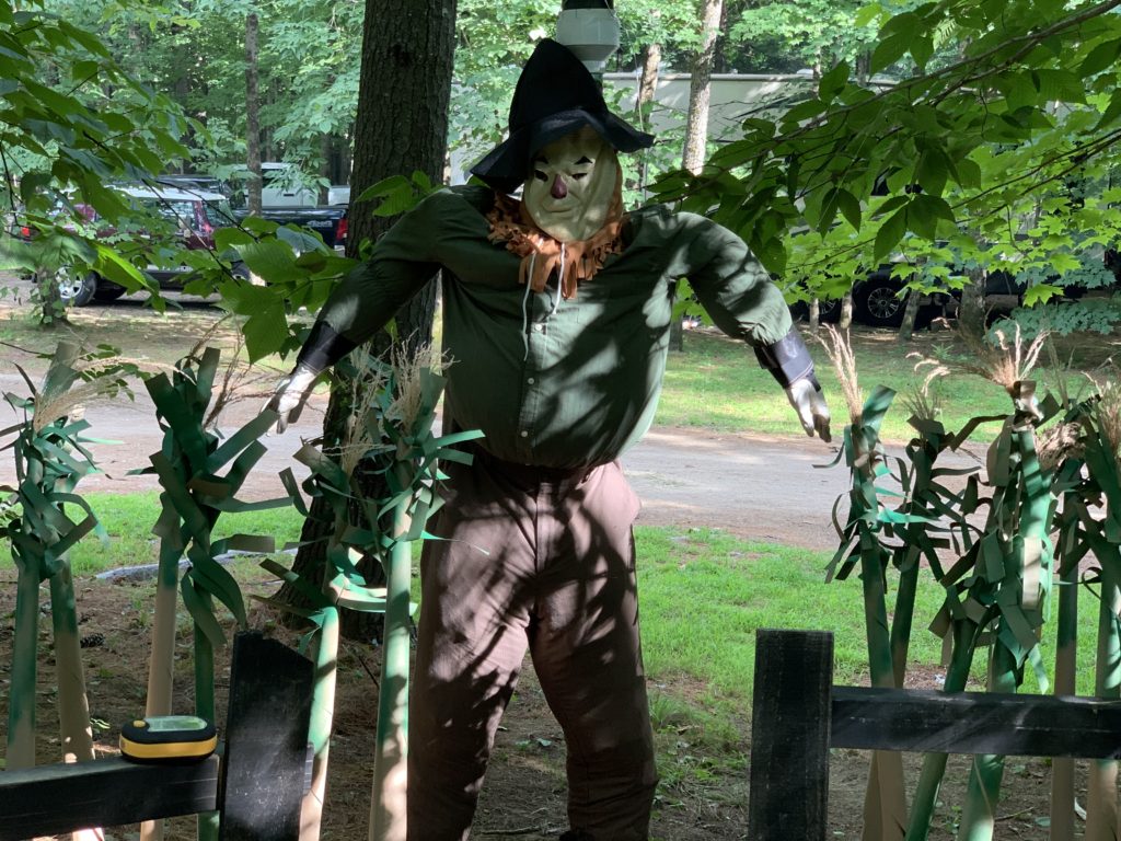 halloween camping cornstalks