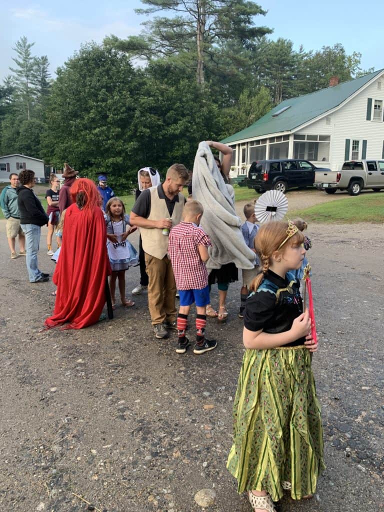 halloween camping costume parade
