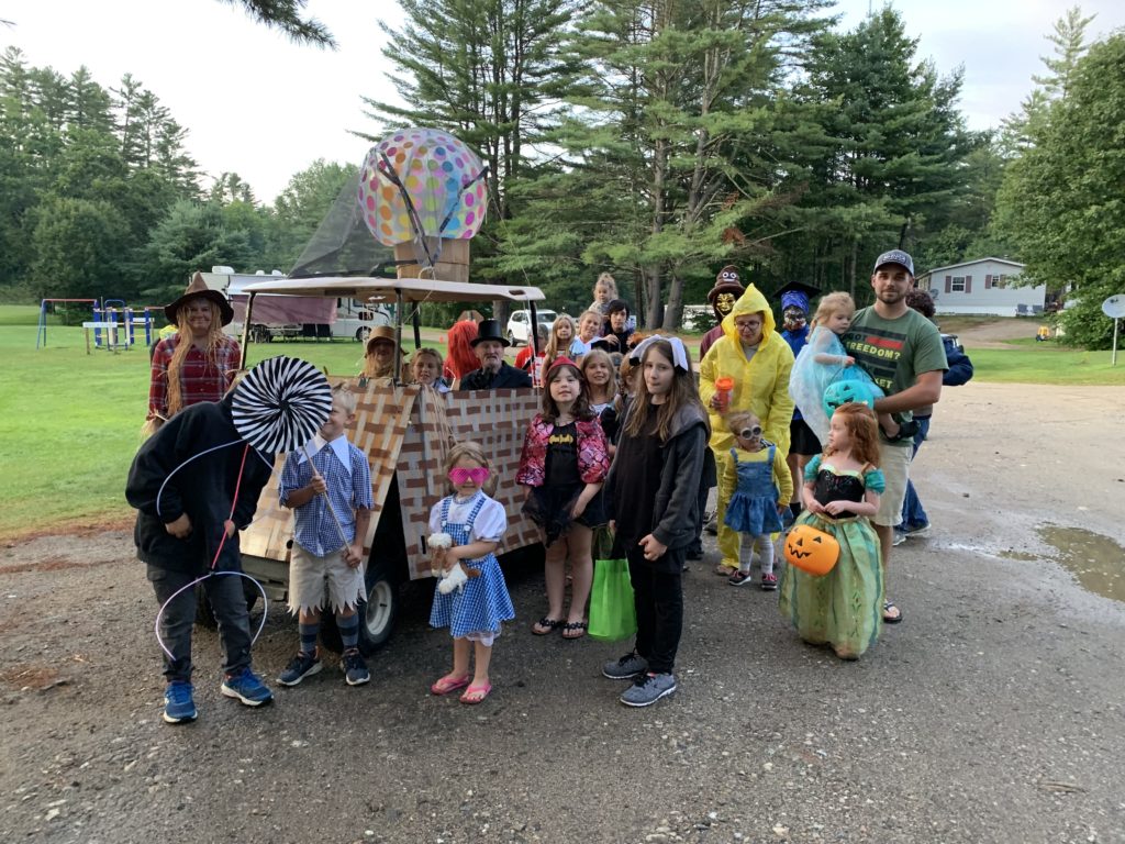 halloween camping costume parade