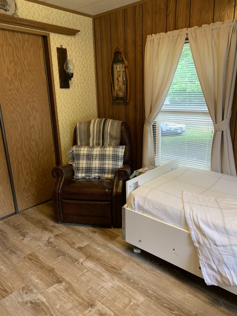 mobile home remodel before and after.  bedroom after 