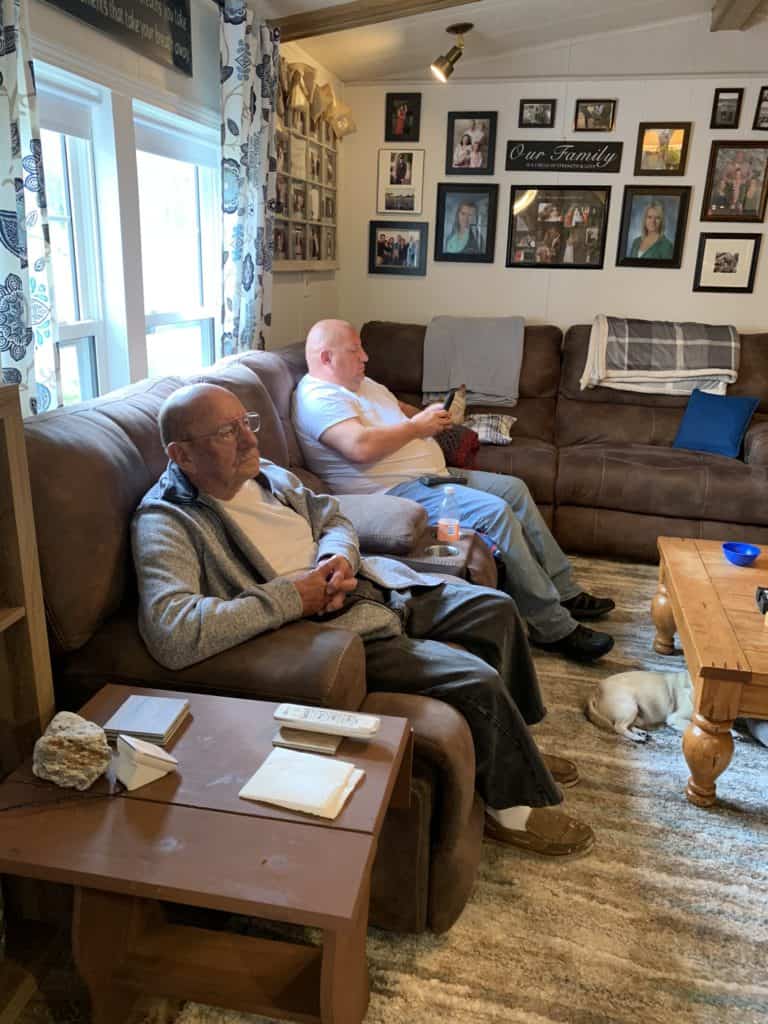 mobile home remodel before and after.  living room after