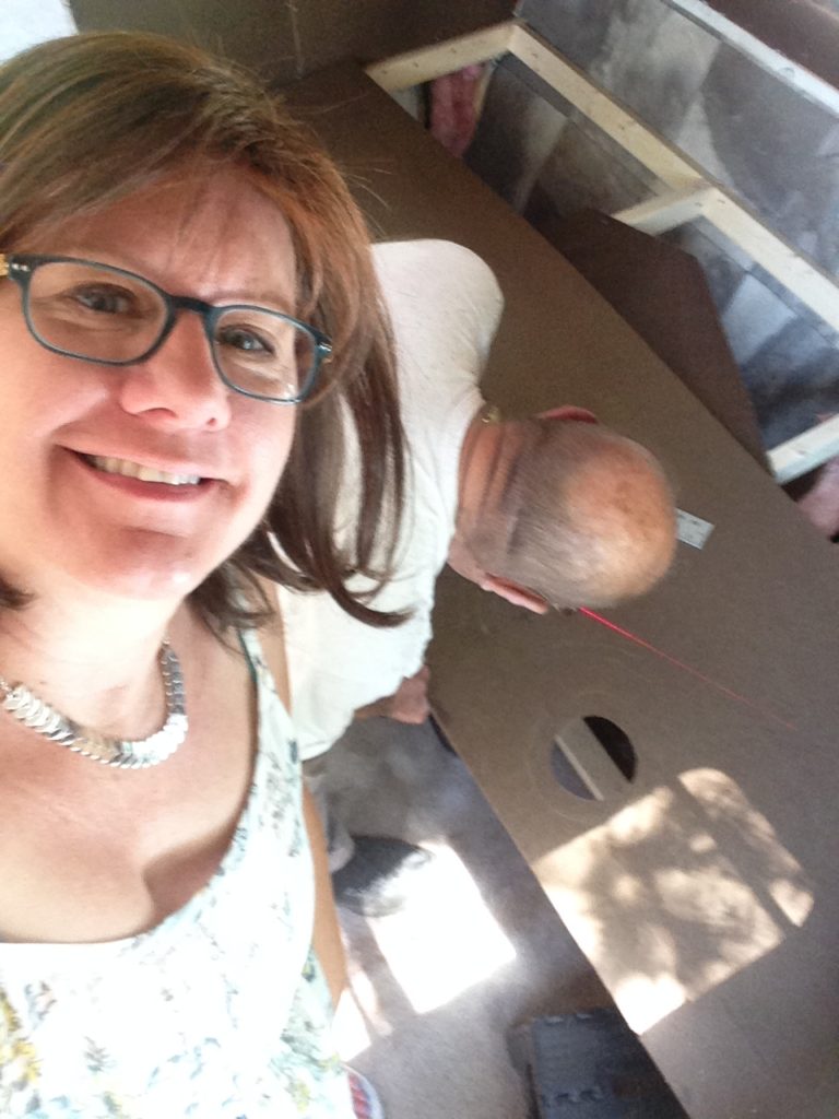 Me and Dad working on the  Camper remodel before and after