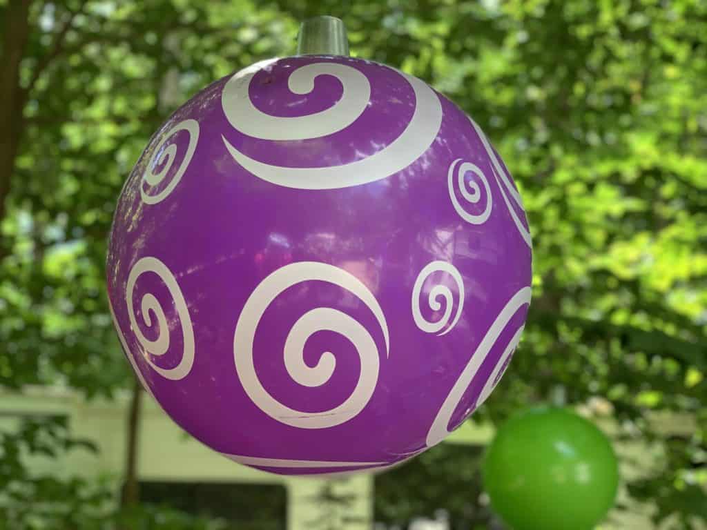 christmas ornament made from a ball