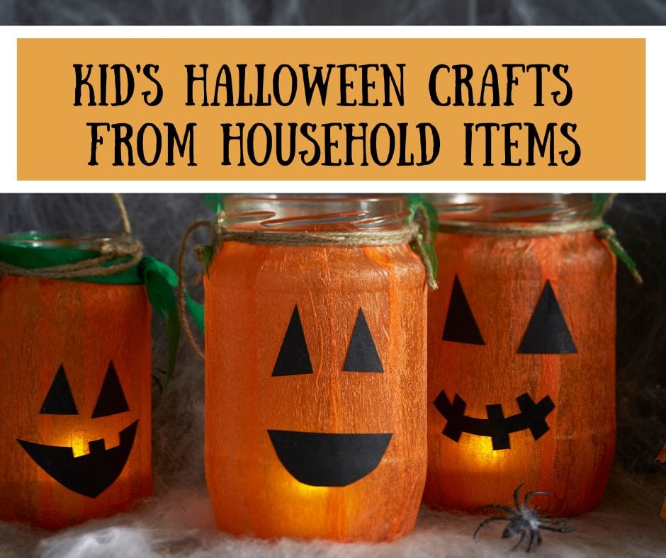 Kid's Halloween crafts from household items
