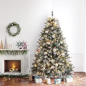 Oasis flocked xmas tree