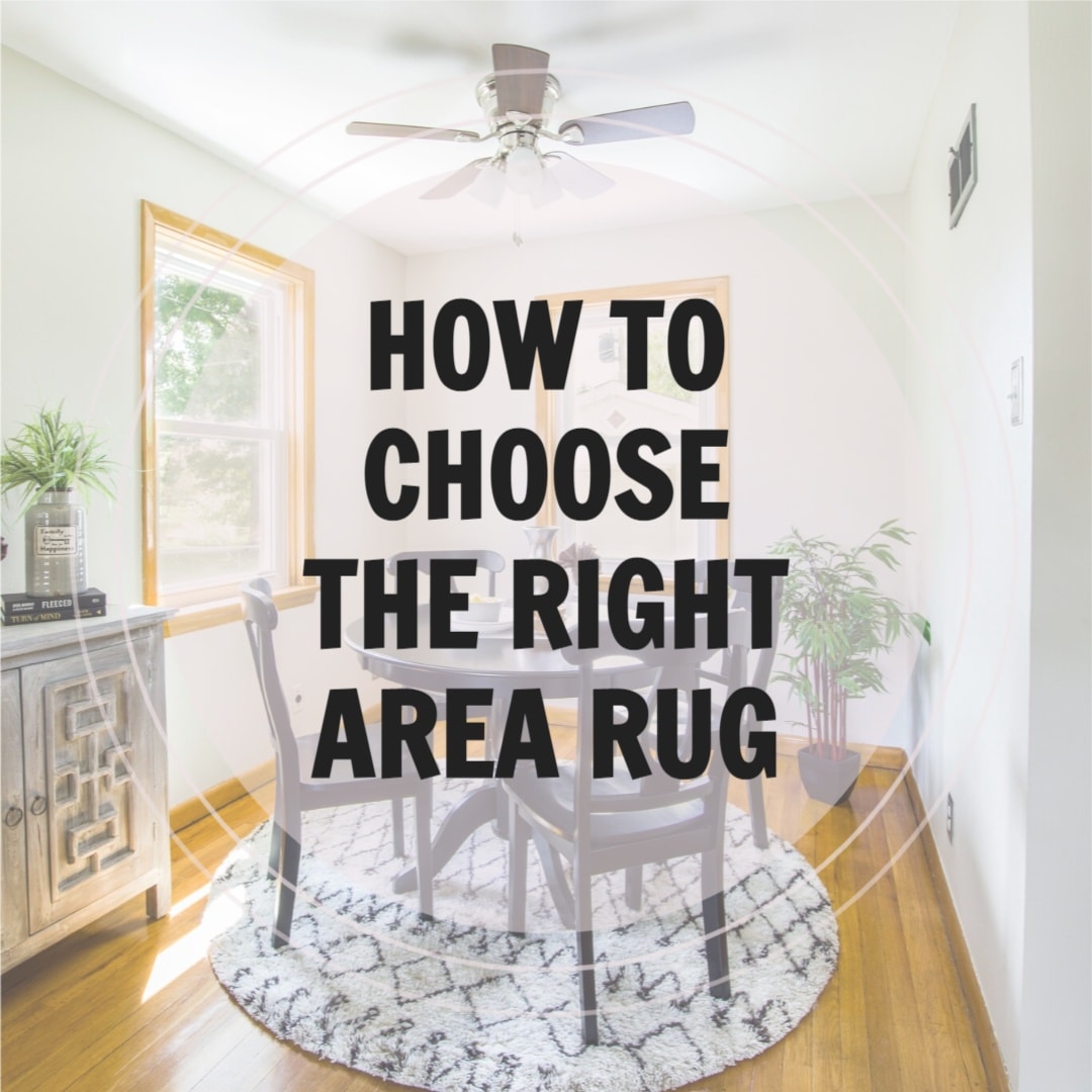 dining room with round area rug