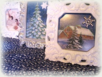 framing old Christmas cards for artwork