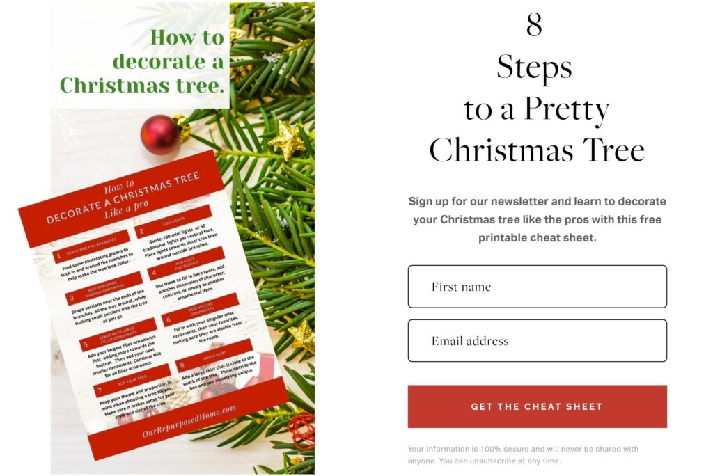 how to decorate a Christmas tree printable