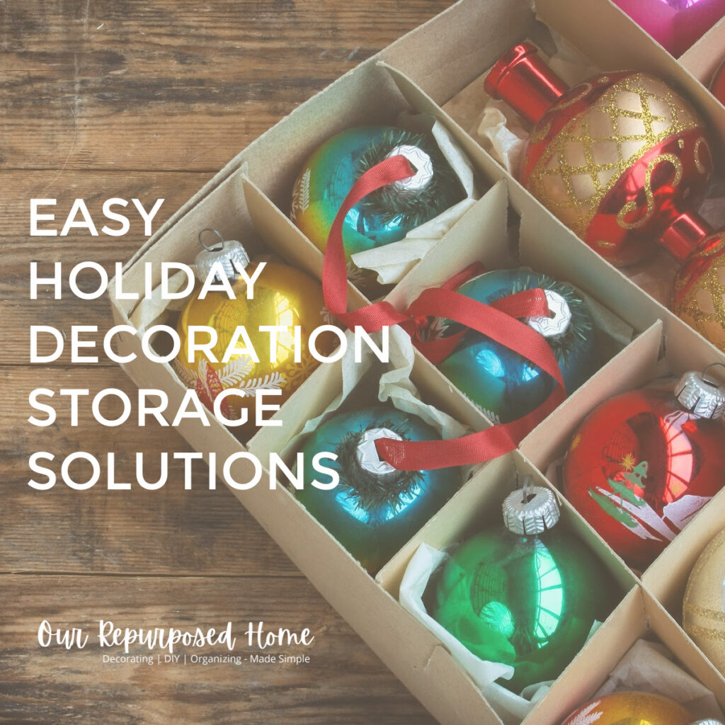 holiday decorations in box
