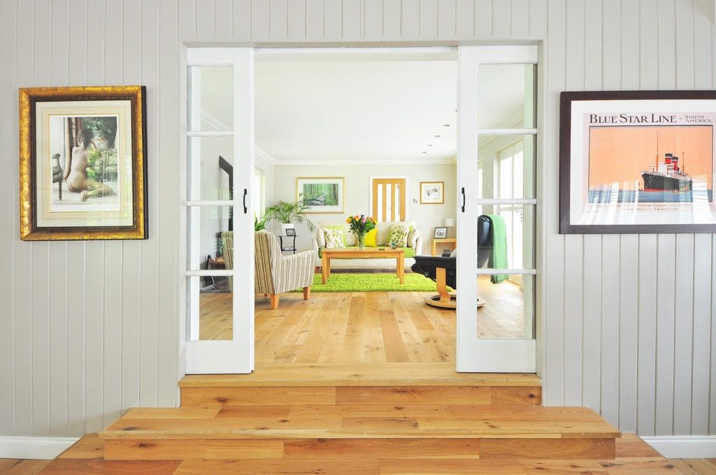 view from one room into a living room