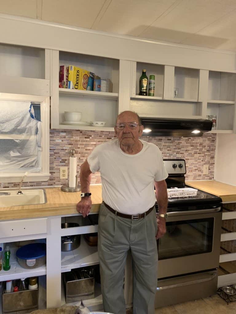 adding a backsplash to our mobile home kitchen