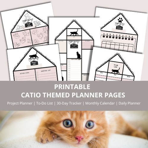 catio themed planner pages