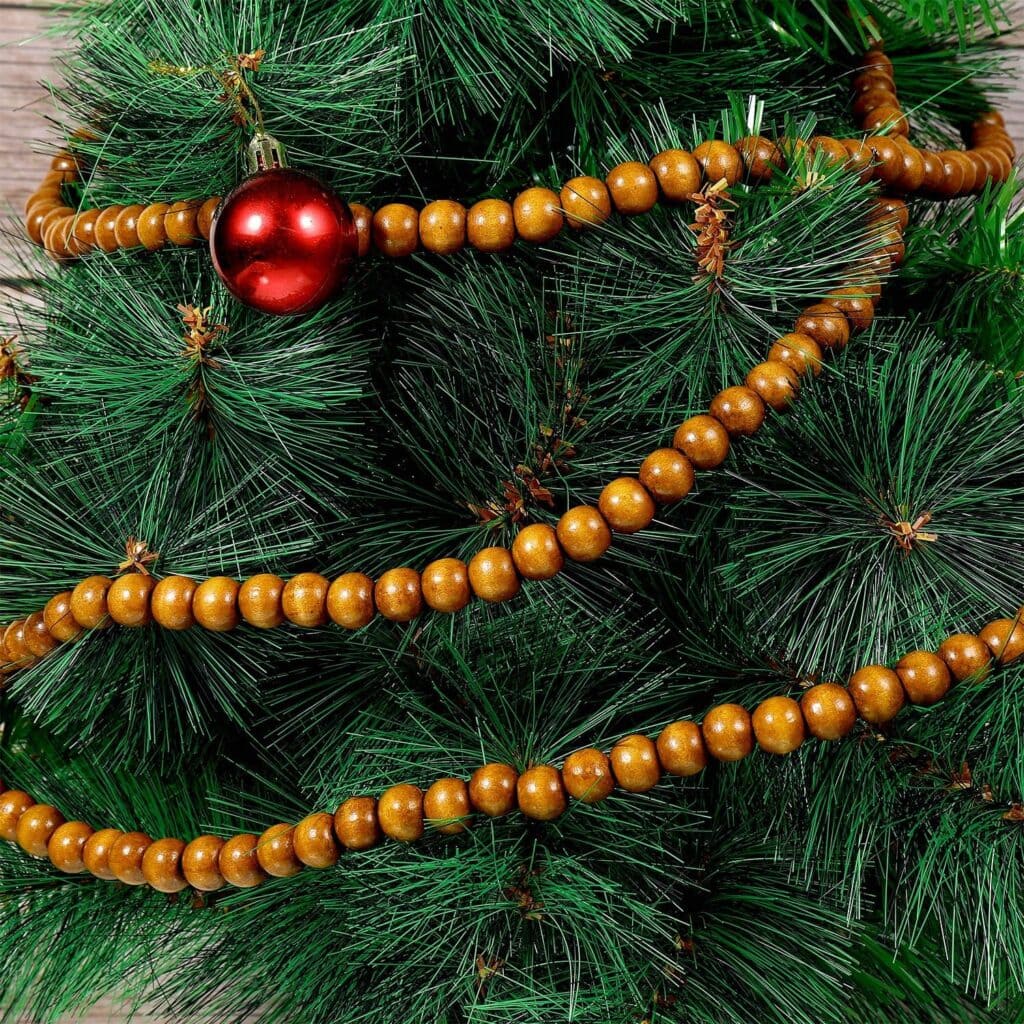 wood bead garland
