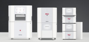 Four Rapid Shape 3D printers: PRO 20 for high-precision dental printing, D30+ with automatic part separation, and RS wash & RS cure for efficient post-processing and optimal results, supported by comprehensive CARE Plans for proactive maintenance and seamless service.