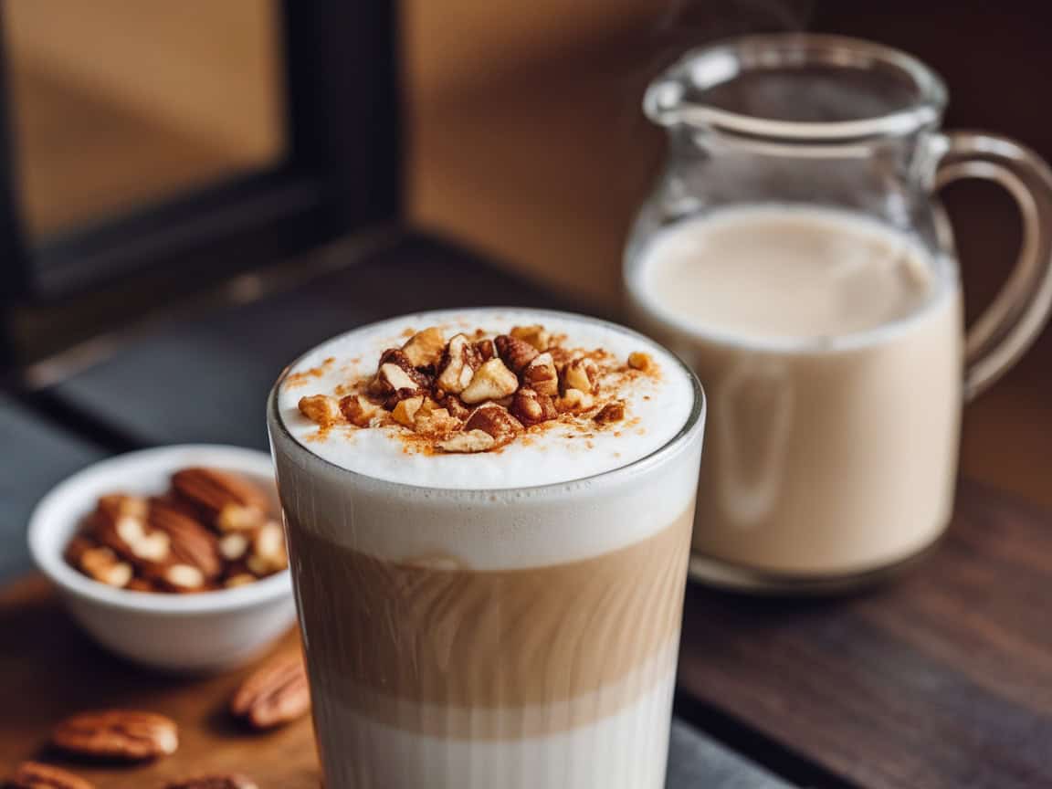 Cozy Up This Fall Season with 14 Delicious Fall-Inspired Coffee Recipes 8 9. Toasted Pecan Latte with Crunchy Pecan Topping