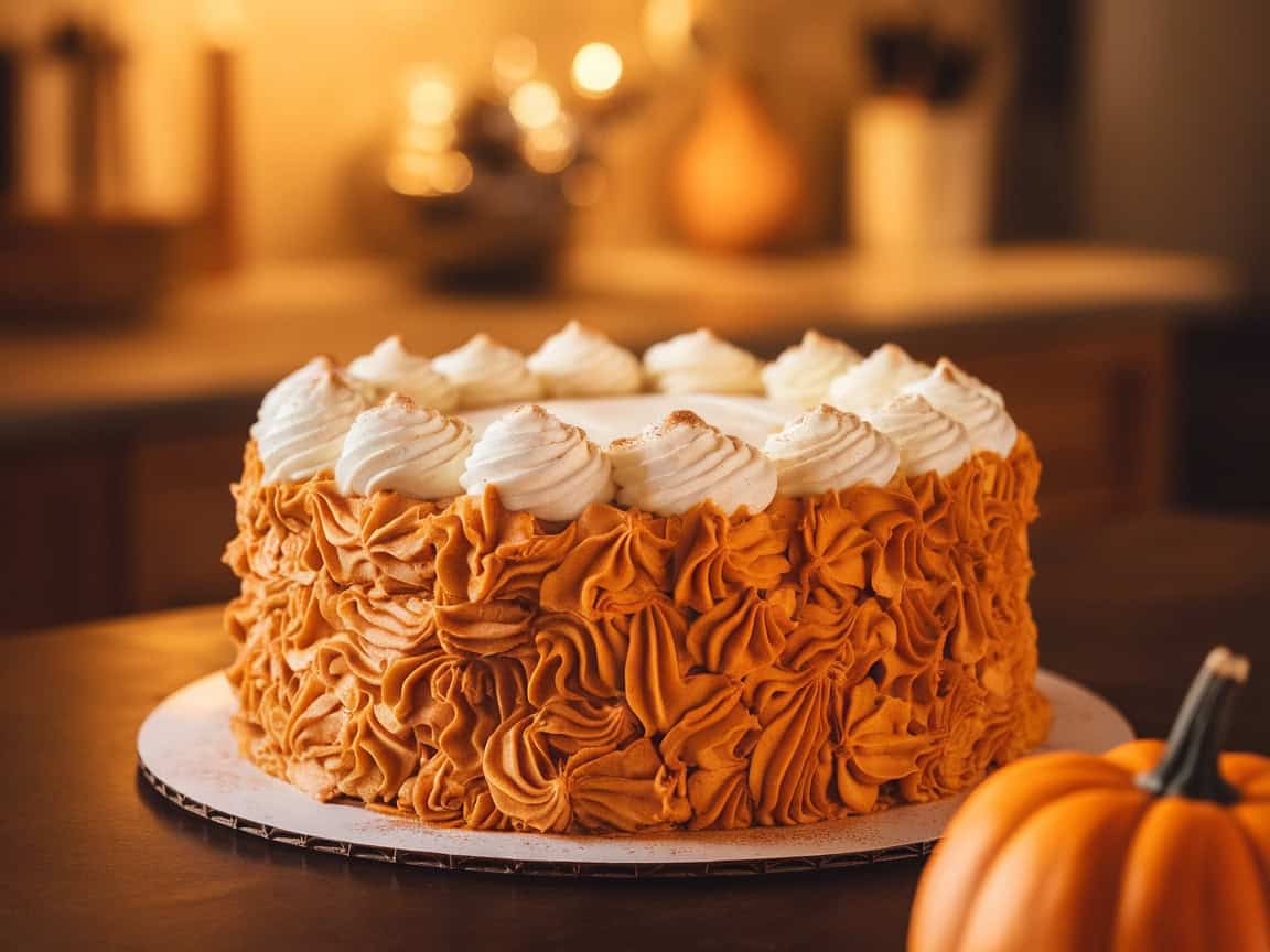 15 Best Coffee and Spice Cake Recipes to Warm Your Soul 2 2. Spiced Pumpkin Latte Cake with Cream Cheese Frosting