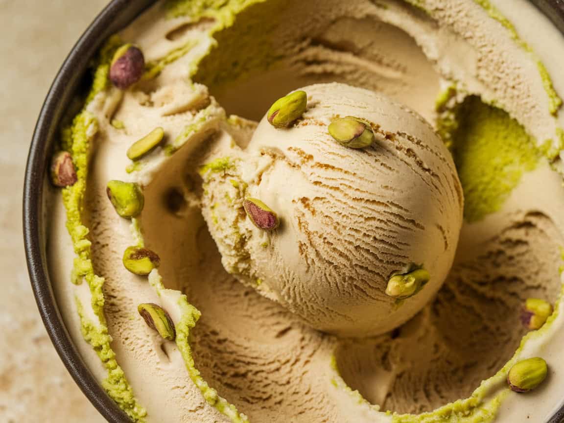 From Bars to Bites: 15 Best Coffee and Nut Snack Recipes 40 14. Espresso Pistachio Ice Cream