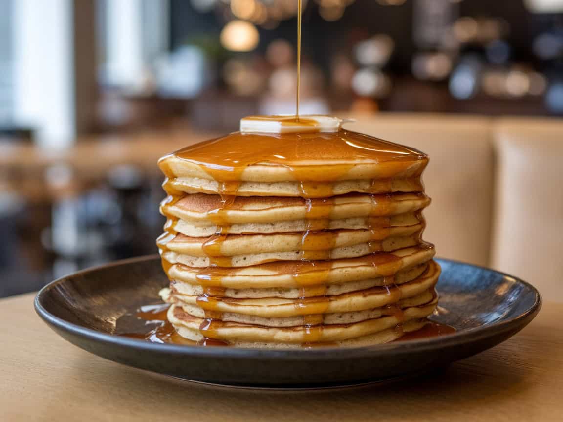 Start Your Day Right with These 15 Coffee Pancake Creations 5 5. Caramel Macchiato Pancakes