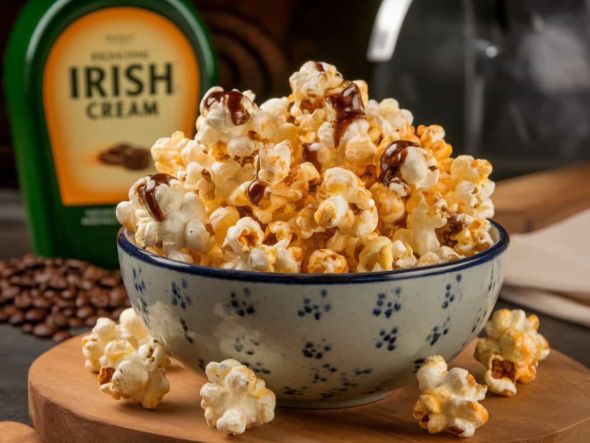 Snack Different with These 15 Coffee-Infused Popcorn Recipes 10 10. Irish Coffee Popcorn
