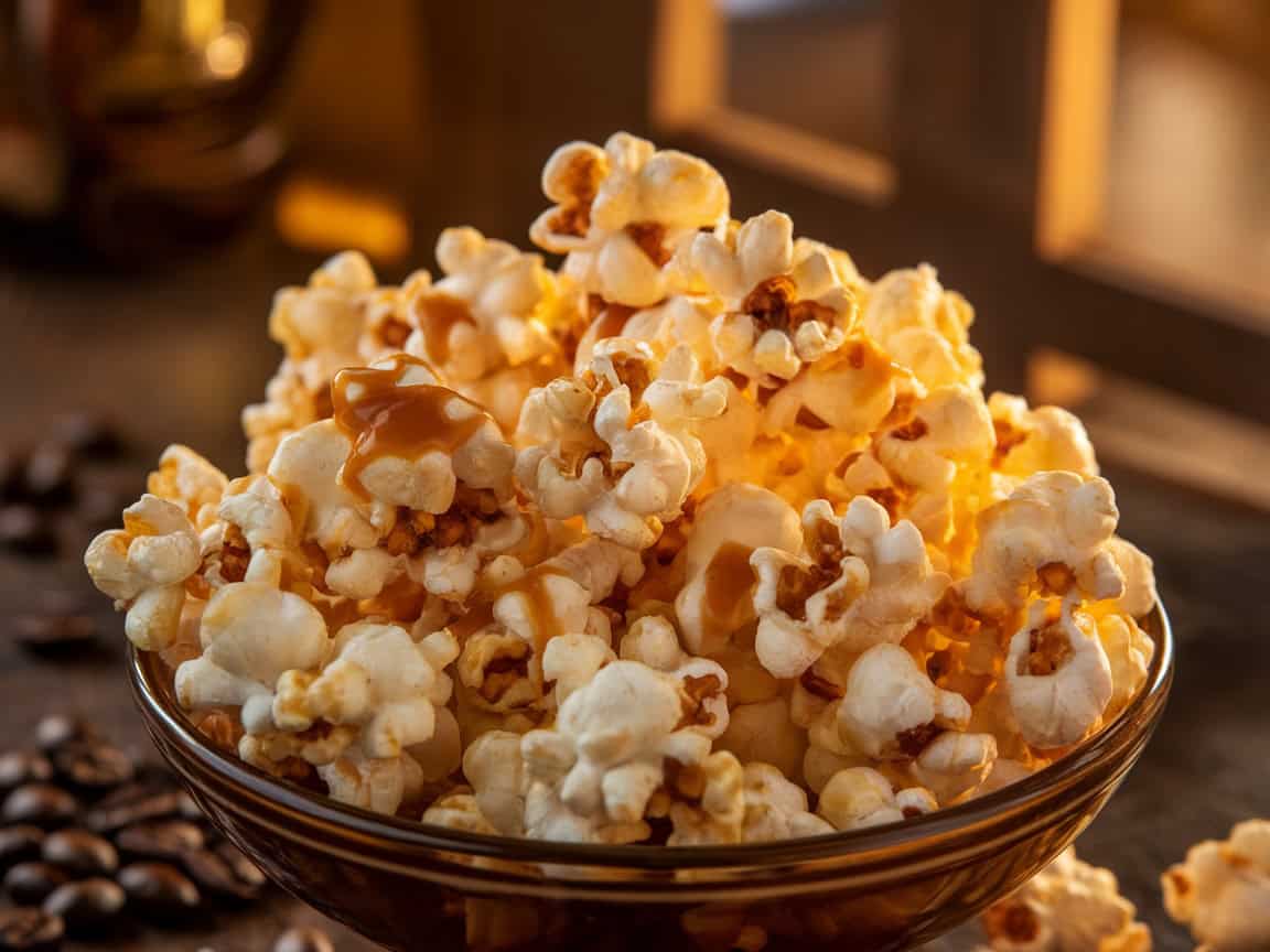Snack Different with These 15 Coffee-Infused Popcorn Recipes 1 1. Classic Coffee Caramel Popcorn