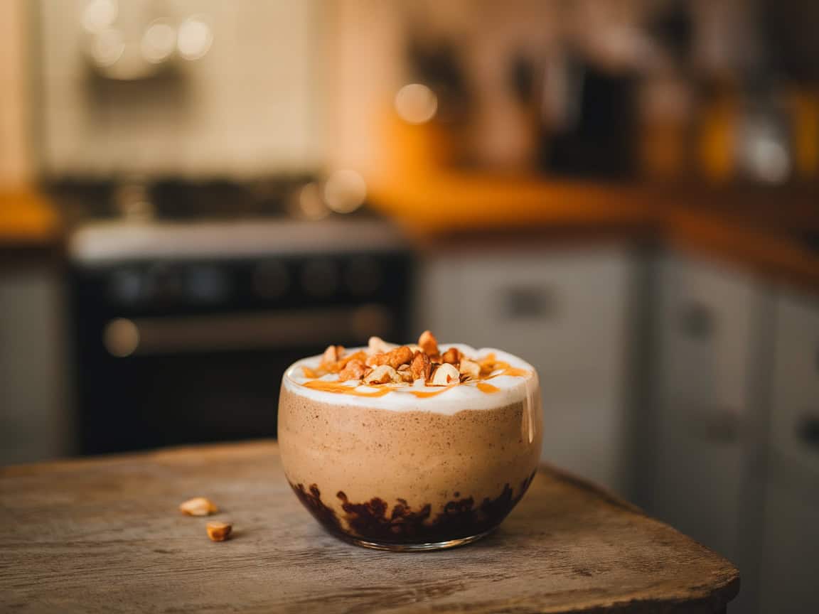 Creamy Coffee Smoothie Bowls That Eat Like Dessert 31 11. Hazelnut Delight Coffee Smoothie Bowl