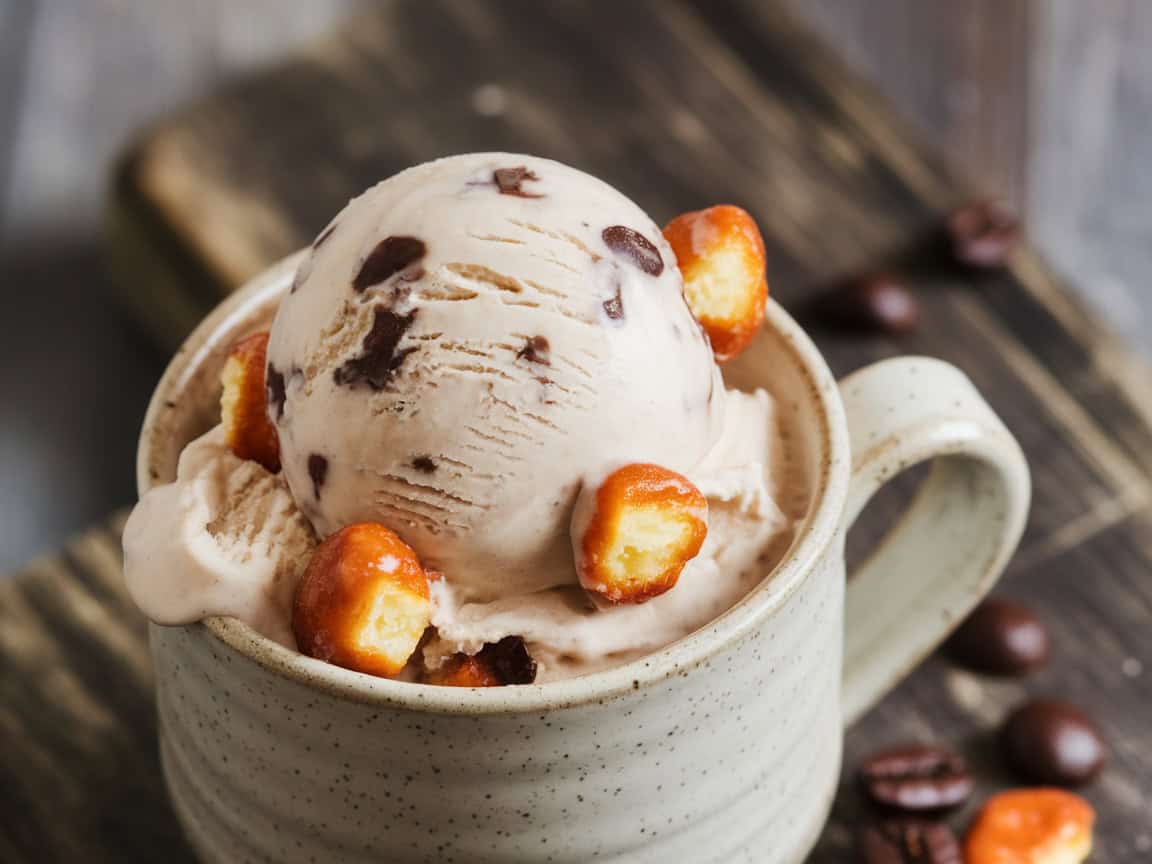 Chill Out with These 12 Coffee Ice Cream Recipes for Summer 11 14. Coffee and Donuts Ice Cream