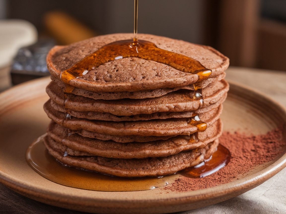Start Your Day Right with These 15 Coffee Pancake Creations 10 10. Mocha Oatmeal Pancakes