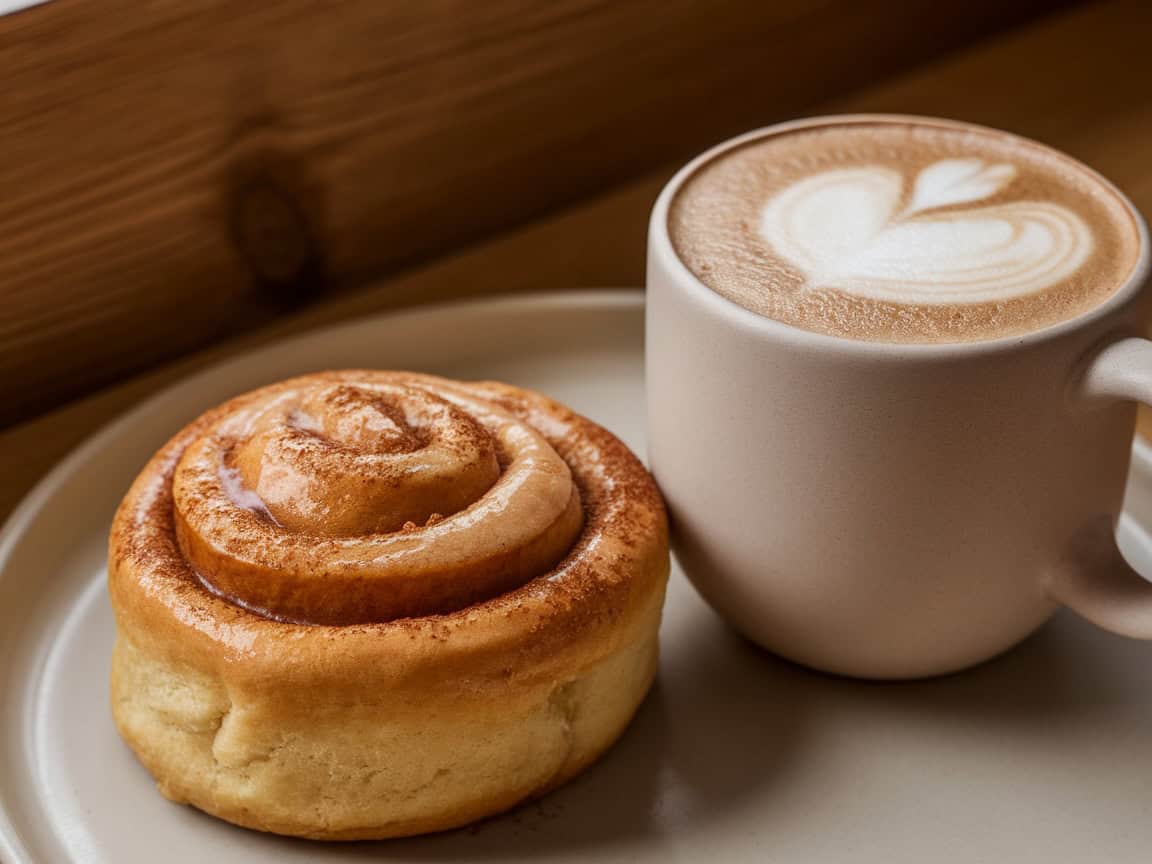 Brew & Bite: 15 Perfect Coffee and Pastry Pairings You’ve Got to Try 3 3. Latte with a Warm Cinnamon Roll