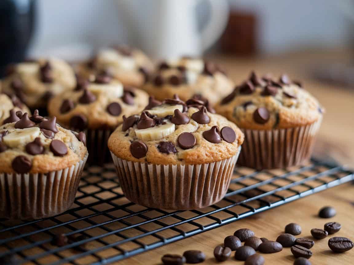 15 Delicious Coffee and Banana Recipes for Quick and Easy Bakes 15 15. Mocha Banana Chip Muffins
