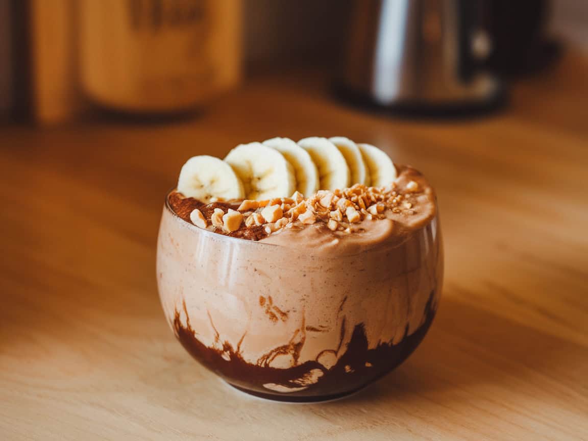 Creamy Coffee Smoothie Bowls That Eat Like Dessert 19 7. Peanut Butter Coffee Smoothie Bowl
