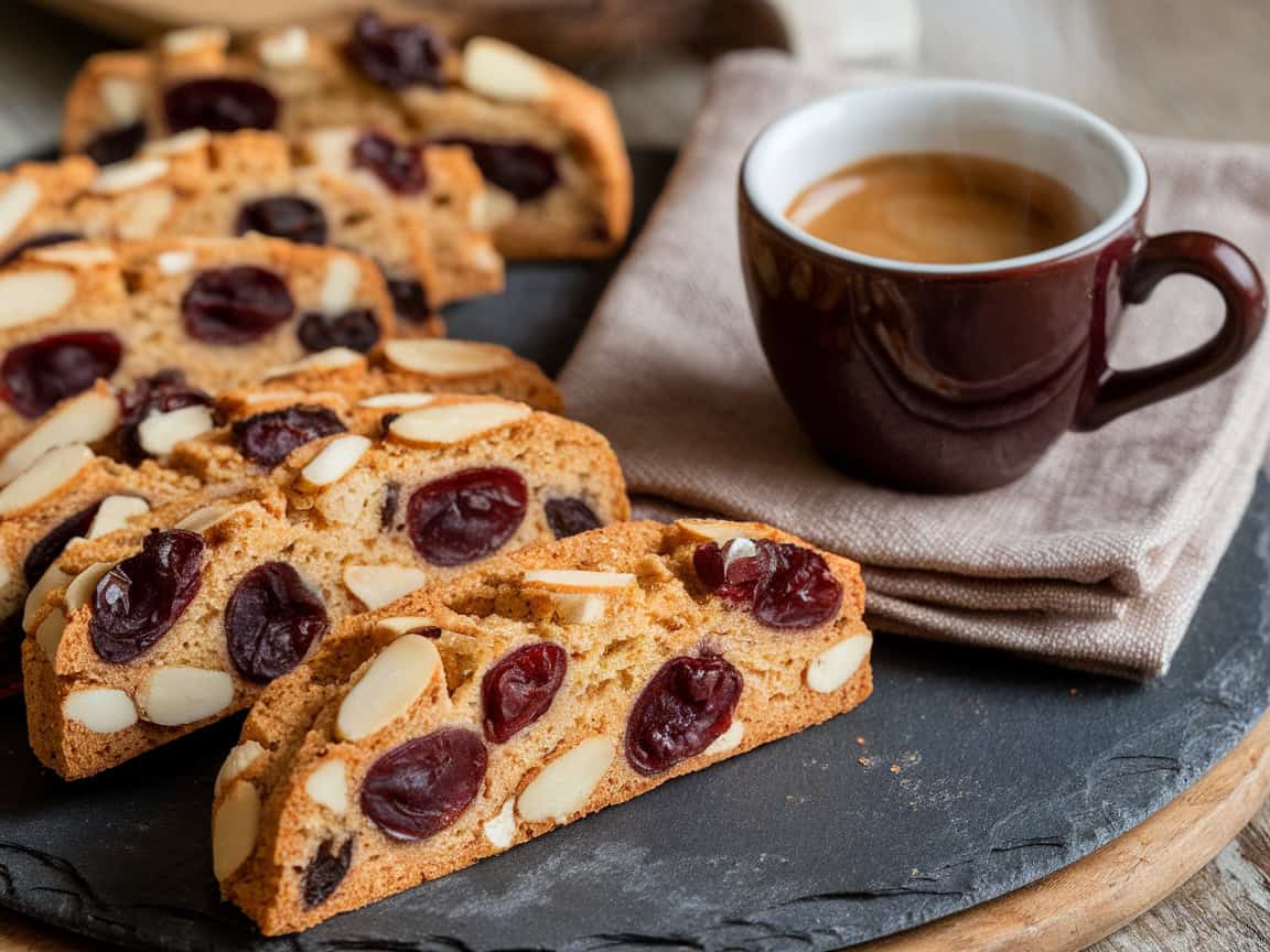 Cozy Up with These 15 Homemade Coffee Baked Goods that Pair Espresso with Biscotti 10 10. Cherry Almond Delight Biscotti