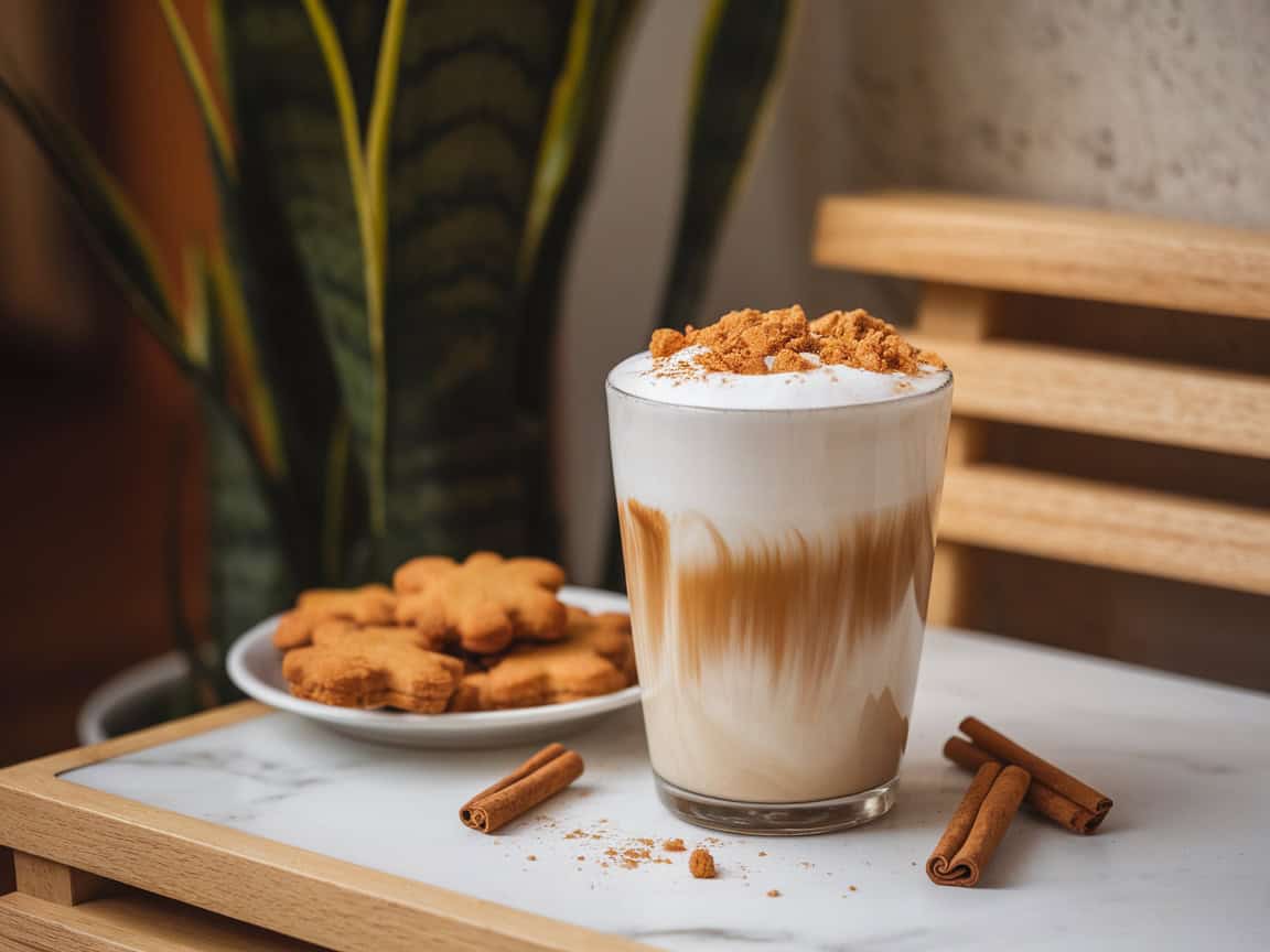 Cozy Up This Fall Season with 14 Delicious Fall-Inspired Coffee Recipes 5 5. Gingerbread Latte with Crumbled Gingerbread Cookies