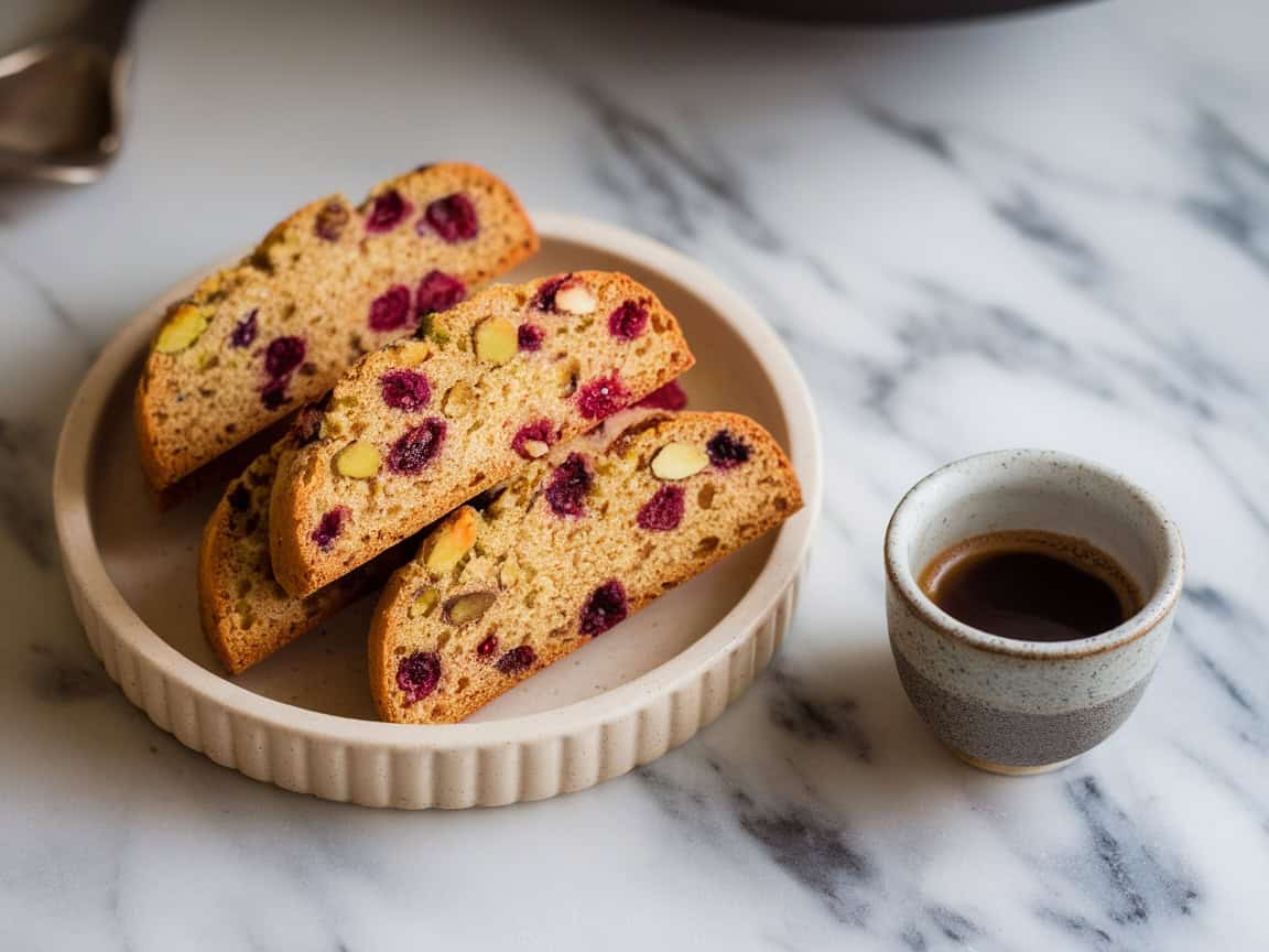Cozy Up with These 15 Homemade Coffee Baked Goods that Pair Espresso with Biscotti 3 3. Cranberry Pistachio Fusion Biscotti